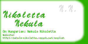 nikoletta nekula business card